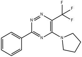 3-PHENYL-5-(1-PYRROLIDINYL)-6-(TRIFLUOROMETHYL)-1,2,4-TRIAZINE Struktur