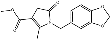 METHYL 1-(1,3-BENZODIOXOL-5-YLMETHYL)-2-METHYL-5-OXO-4,5-DIHYDRO-1H-PYRROLE-3-CARBOXYLATE Struktur