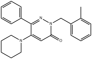 2-(2-METHYLBENZYL)-6-PHENYL-5-PIPERIDINO-3(2H)-PYRIDAZINONE Struktur