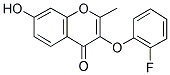 3-(2-FLUORO-PHENOXY)-7-HYDROXY-2-METHYL-CHROMEN-4-ONE Struktur