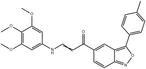 (E)-1-[3-(4-METHYLPHENYL)-2,1-BENZISOXAZOL-5-YL]-3-(3,4,5-TRIMETHOXYANILINO)-2-PROPEN-1-ONE Struktur