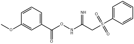 N'-[(3-METHOXYBENZOYL)OXY]-2-(PHENYLSULFONYL)ETHANIMIDAMIDE Struktur