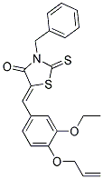 (5Z)-5-[4-(ALLYLOXY)-3-ETHOXYBENZYLIDENE]-3-BENZYL-2-THIOXO-1,3-THIAZOLIDIN-4-ONE Struktur