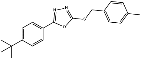 2-[4-(TERT-BUTYL)PHENYL]-5-[(4-METHYLBENZYL)SULFANYL]-1,3,4-OXADIAZOLE Struktur