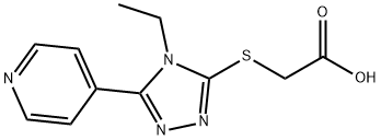 (4-ETHYL-5-PYRIDIN-4-YL-4 H-[1,2,4]TRIAZOL-3-YLSULFANYL)-ACETIC ACID Struktur