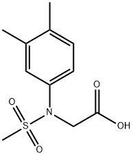 N-(3,4-DIMETHYLPHENYL)-N-(METHYLSULFONYL) GLYCINE Struktur