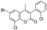 6-BROMO-8-CHLORO-3(2'-CHLOROPHENYL)-4-METHYLCOUMARIN Struktur