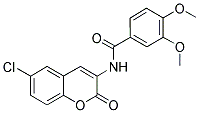 N-(6-CHLORO-2-OXO-2H-CHROMEN-3-YL)-3,4-DIMETHOXYBENZAMIDE Struktur