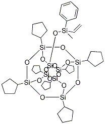 (METHYLPHENYLVINYLSILYLOXY)HEPTACYCLOPENTYLPENTACYCLOOCTASILOXANE Struktur