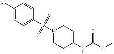 METHYL N-(1-[(4-CHLOROPHENYL)SULFONYL]-4-PIPERIDINYL)CARBAMATE Struktur