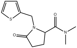 N,N-DIMETHYL-5-OXO-1-(2-THIENYLMETHYL)-2-PYRROLIDINECARBOXAMIDE Struktur