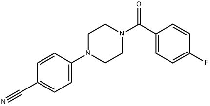 4-[4-(4-FLUOROBENZOYL)PIPERAZINO]BENZENECARBONITRILE Struktur