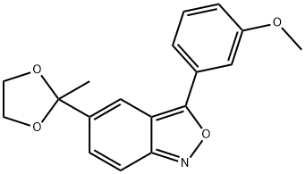 3-(3-METHOXYPHENYL)-5-(2-METHYL-1,3-DIOXOLAN-2-YL)-2,1-BENZISOXAZOLE Struktur