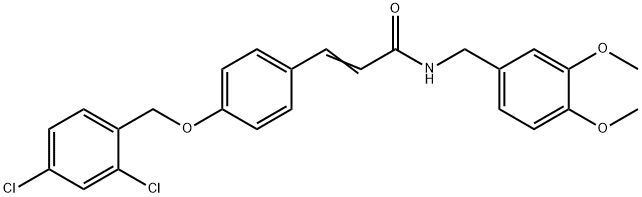 (E)-3-(4-[(2,4-DICHLOROBENZYL)OXY]PHENYL)-N-(3,4-DIMETHOXYBENZYL)-2-PROPENAMIDE Struktur