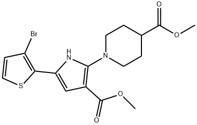 METHYL 1-[5-(3-BROMO-2-THIENYL)-3-(ETHOXYCARBONYL)-1H-PYRROL-2-YL]-4-PIPERIDINECARBOXYLATE Struktur