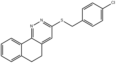 3-[(4-CHLOROBENZYL)SULFANYL]-5,6-DIHYDROBENZO[H]CINNOLINE Struktur