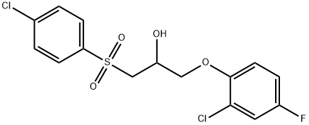 1-(2-CHLORO-4-FLUOROPHENOXY)-3-[(4-CHLOROPHENYL)SULFONYL]-2-PROPANOL Struktur