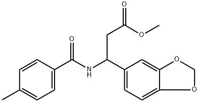 METHYL 3-(1,3-BENZODIOXOL-5-YL)-3-[(4-METHYLBENZOYL)AMINO]PROPANOATE Struktur