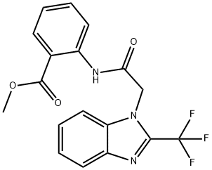 METHYL 2-((2-[2-(TRIFLUOROMETHYL)-1H-1,3-BENZIMIDAZOL-1-YL]ACETYL)AMINO)BENZENECARBOXYLATE Struktur