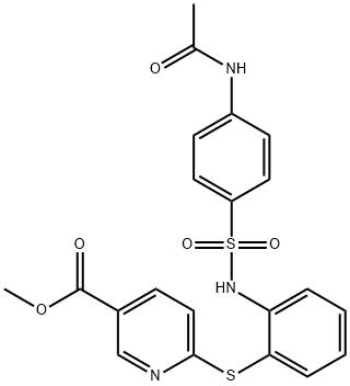 METHYL 6-([2-(([4-(ACETYLAMINO)PHENYL]SULFONYL)AMINO)PHENYL]SULFANYL)NICOTINATE Struktur