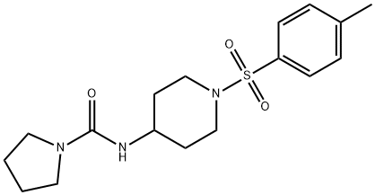 N-(1-[(4-METHYLPHENYL)SULFONYL]-4-PIPERIDINYL)-1-PYRROLIDINECARBOXAMIDE Struktur