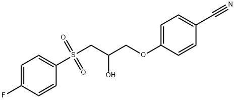 4-(3-[(4-FLUOROPHENYL)SULFONYL]-2-HYDROXYPROPOXY)BENZENECARBONITRILE Struktur