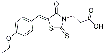 3-[5-(4-ETHOXY-BENZYLIDENE)-4-OXO-2-THIOXO-THIAZOLIDIN-3-YL]-PROPIONIC ACID Struktur