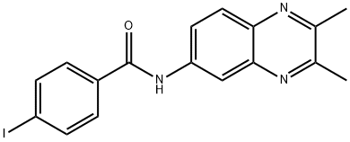 N-(2,3-DIMETHYL-6-QUINOXALINYL)-4-IODOBENZENECARBOXAMIDE Struktur