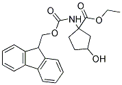 ETHYL N-FMOC-AMINO-(3-HYDROXY-CYCLOPENTYL)CARBOXYLATE Struktur