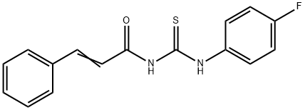 N-(((4-FLUOROPHENYL)AMINO)THIOXOMETHYL)-3-PHENYLPROP-2-ENAMIDE Struktur