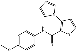 N-(4-METHOXYPHENYL)-3-(1H-PYRROL-1-YL)-2-THIOPHENECARBOXAMIDE Struktur