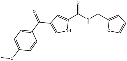 N-(2-FURYLMETHYL)-4-(4-METHOXYBENZOYL)-1H-PYRROLE-2-CARBOXAMIDE Struktur