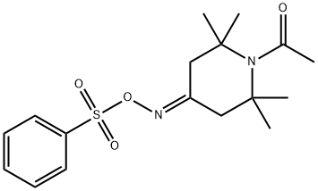 1-(2,2,6,6-TETRAMETHYL-4-([(PHENYLSULFONYL)OXY]IMINO)PIPERIDINO)-1-ETHANONE Struktur