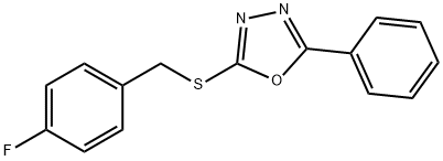 2-[(4-FLUOROBENZYL)SULFANYL]-5-PHENYL-1,3,4-OXADIAZOLE Struktur