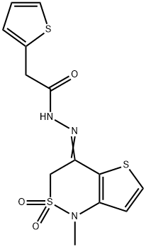 N'-[1-METHYL-2,2-DIOXO-2,3-DIHYDRO-2LAMBDA6-THIENO[3,2-C][1,2]THIAZIN-4(1H)-YLIDEN]-2-(2-THIENYL)ACETOHYDRAZIDE Struktur