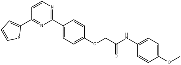 N-(4-METHOXYPHENYL)-2-(4-[4-(2-THIENYL)-2-PYRIMIDINYL]PHENOXY)ACETAMIDE Struktur