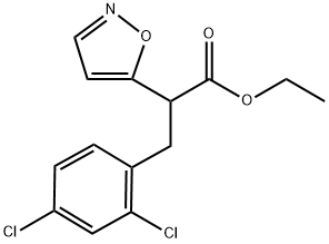 ETHYL 3-(2,4-DICHLOROPHENYL)-2-(5-ISOXAZOLYL)PROPANOATE Struktur