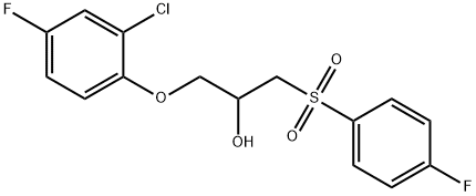 1-(2-CHLORO-4-FLUOROPHENOXY)-3-[(4-FLUOROPHENYL)SULFONYL]-2-PROPANOL Struktur