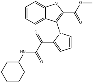 METHYL 3-(2-[2-(CYCLOHEXYLAMINO)-2-OXOACETYL]-1H-PYRROL-1-YL)-1-BENZOTHIOPHENE-2-CARBOXYLATE Struktur