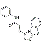 N-(3-METHYLPHENYL)-2-([1,2,4]TRIAZOLO[3,4-B][1,3]BENZOTHIAZOL-3-YLTHIO)ACETAMIDE Struktur