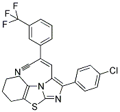 (Z)-3-[2-(4-CHLOROPHENYL)-5,6,7,8-TETRAHYDROIMIDAZO[2,1-B][1,3]BENZOTHIAZOL-3-YL]-2-[3-(TRIFLUOROMETHYL)PHENYL]-2-PROPENENITRILE Struktur