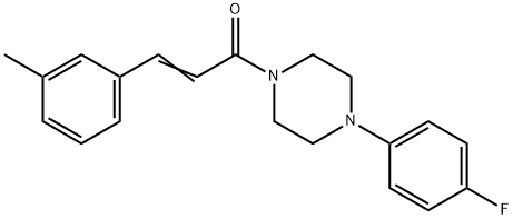 1-[4-(4-FLUOROPHENYL)PIPERAZINO]-3-(3-METHYLPHENYL)-2-PROPEN-1-ONE Struktur