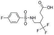 5,5,5-TRIFLUORO-4-(([(4-FLUOROPHENYL)SULFONYL]AMINO)METHYL)PENTANOIC ACID Struktur