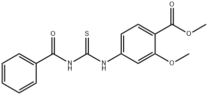 METHYL 4-([(BENZOYLAMINO)CARBOTHIOYL]AMINO)-2-METHOXYBENZENECARBOXYLATE Struktur