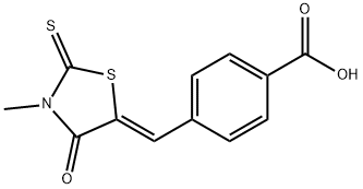 4-(3-METHYL-4-OXO-2-THIOXO-THIAZOLIDIN-5-YLIDENEMETHYL)-BENZOIC ACID Struktur