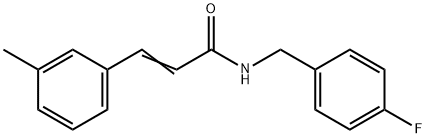 N-(4-FLUOROBENZYL)-3-(3-METHYLPHENYL)ACRYLAMIDE Struktur