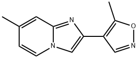 7-METHYL-2-(5-METHYL-4-ISOXAZOLYL)IMIDAZO[1,2-A]PYRIDINE Struktur