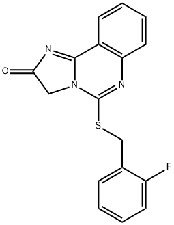 5-[(2-FLUOROBENZYL)SULFANYL]IMIDAZO[1,2-C]QUINAZOLIN-2(3H)-ONE Struktur