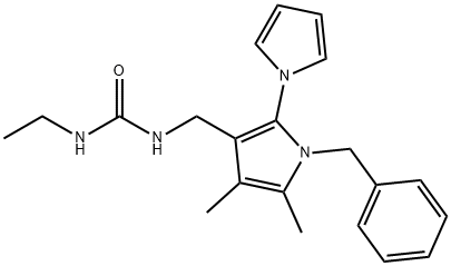 N-[(2-PYRROLO-1-BENZYL-4,5-DIMETHYL-1H-PYRROL-3-YL)METHYL]-N'-ETHYLUREA Struktur