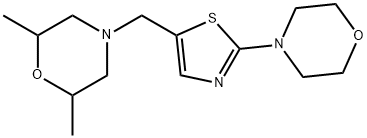 2,6-DIMETHYL-4-[(2-MORPHOLINO-1,3-THIAZOL-5-YL)METHYL]MORPHOLINE Struktur